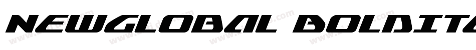 NewGlobal BoldItalic字体转换